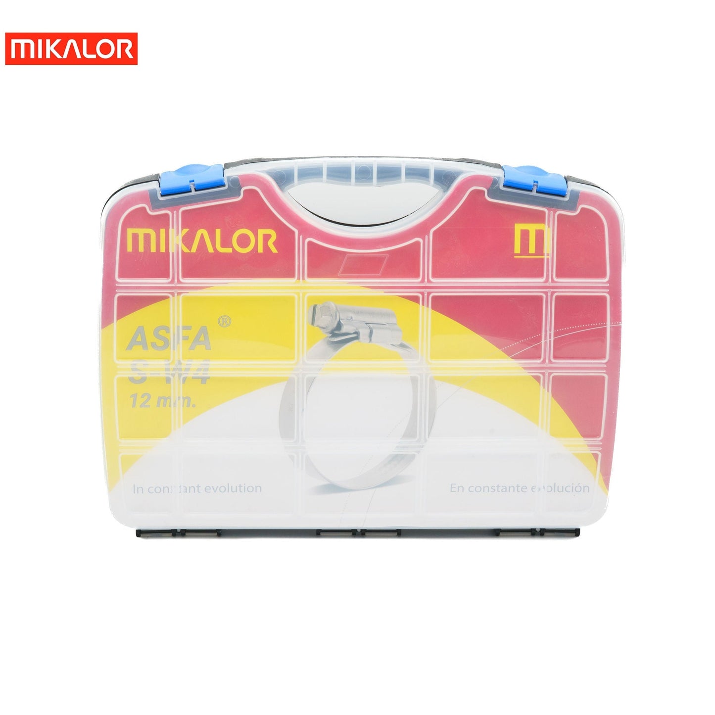 Mikalor | ASFA-S Worm Drive Hose Clamp Assortment Kit | 12mm Band Width | W4 304 Stainless Steel | 73 pcs 3503251 - HCL Fasteners EU - Image 4