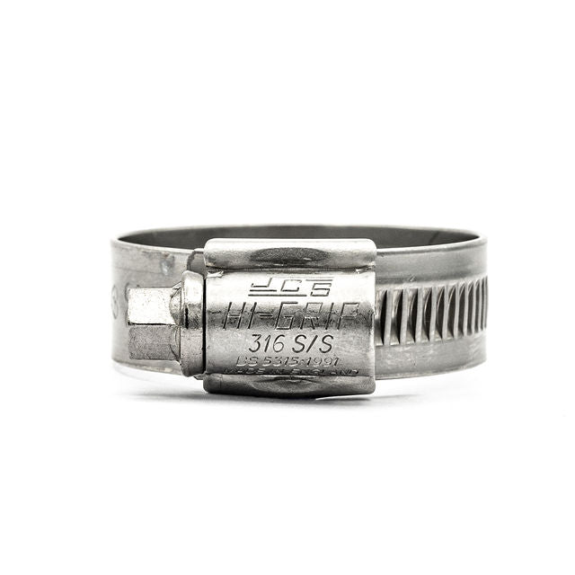 JCS| Hi-Grip Worm Drive Hose Clip | BSi Standard | Kite Marked | W5 316 Stainless Steel 9.5mm - 12.0mm (0.37-0.47in) - HCL Fasteners EU - Image 4