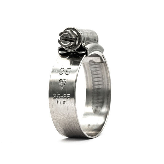 JCS| Hi-Grip Worm Drive Hose Clip | BSi Standard | Kite Marked | W4 304 Stainless Steel 9.5mm - 12.0mm (0.37-0.47in) - HCL Fasteners EU - Image 1