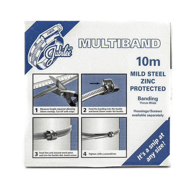 Jubilee | Multiband Worm Drive Hose Clamp DIY Kit | 11mm Wide | W4 304SS | Choice of Screws 10m - 30 ft Reel - HCL Fasteners EU - Image 19