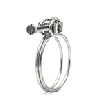 Mollfam | Double Wire Screw Hose Clamp | W1 Zinc Plated Steel | Suitable for Spiral Hose