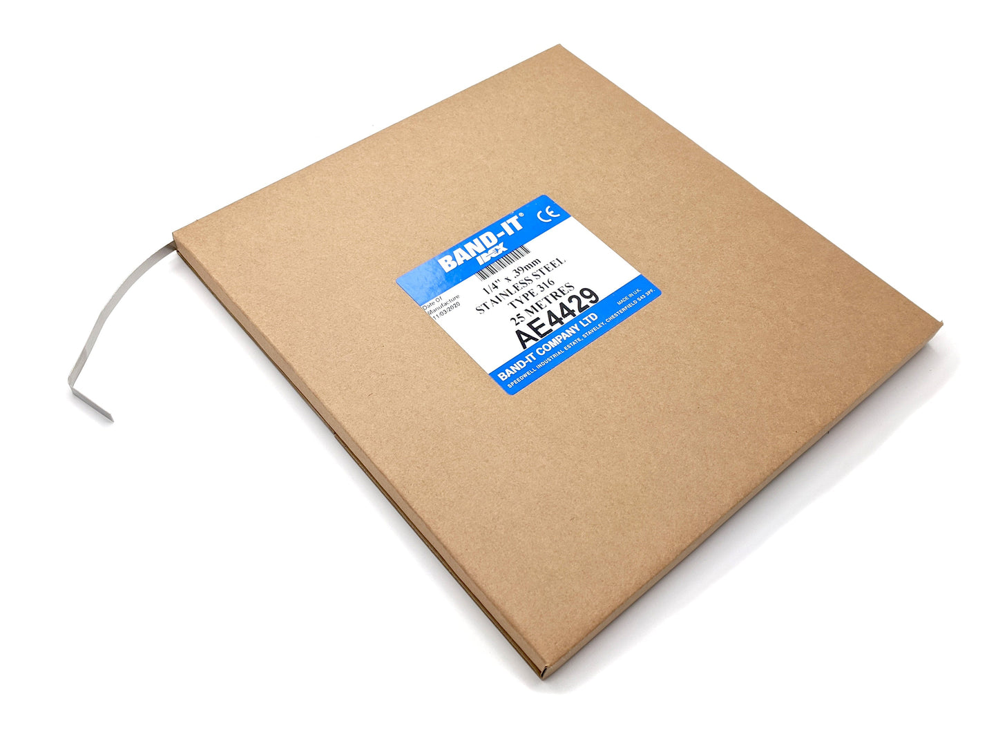 Band-It | Marine Grade Banding (Strapping) | 316 Stainless Steel | use with 316SS Buckles 6.35mm / 25m Reel - HCL Fasteners EU - Image 1