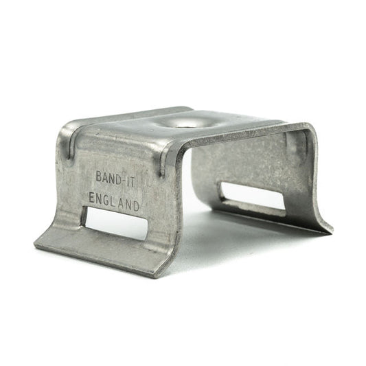 Band-It | Sign Fixing Bracket | 1 Bolt Straight Leg | 201 Stainless Steel - HCL Fasteners EU - Image 1