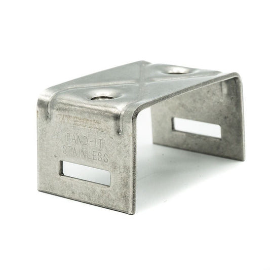 Band-It | Sign Fixing Bracket | 2 Bolt Straight Leg | 201 Stainless Steel - HCL Fasteners EU - Image 1