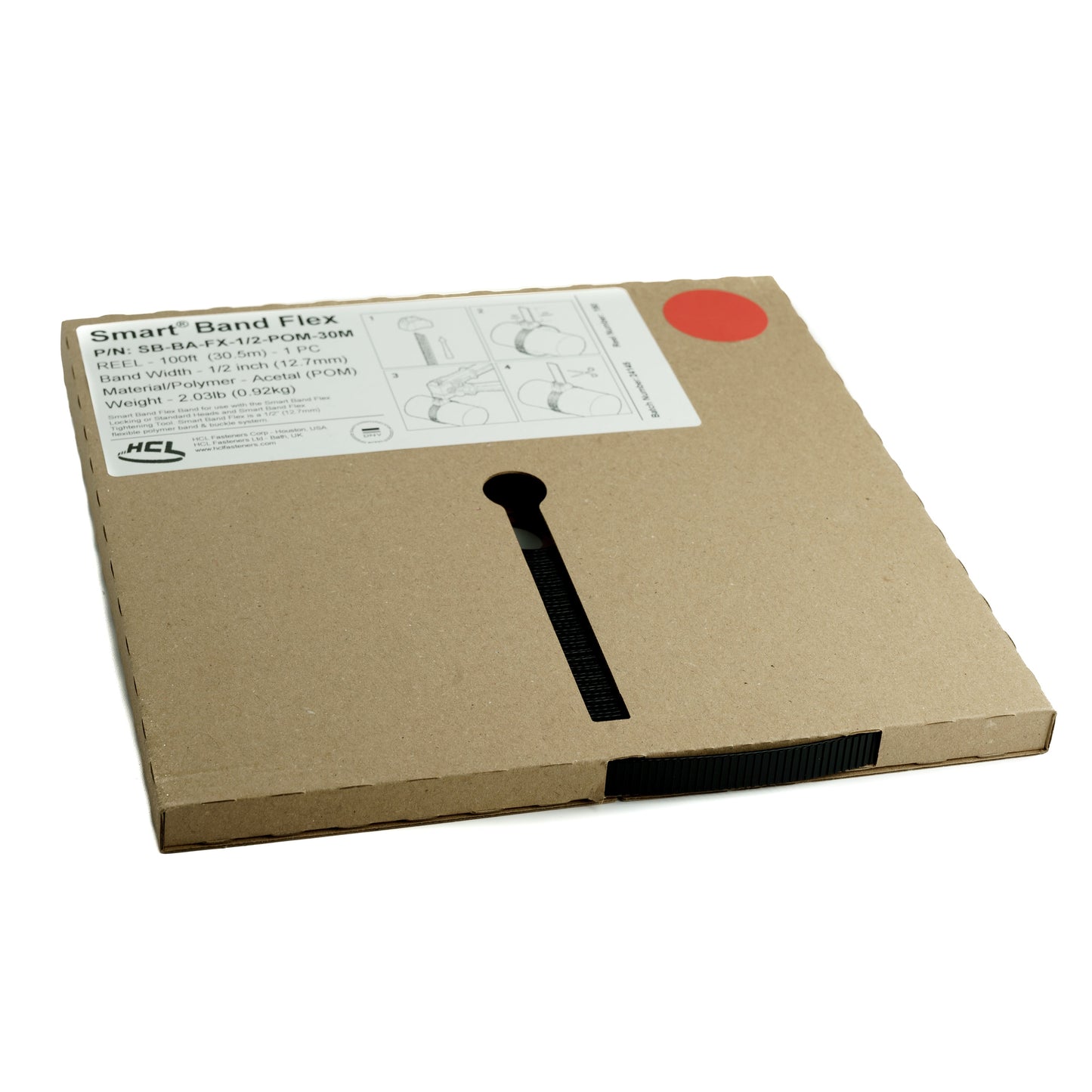 HCL | Strap (Band) | Smart Band Flex (PIM Strap) | 12.7mm wide | Acetal Polymer | Telcordia Approved 100 ft (30.5m) - HCL Fasteners EU - Image 2