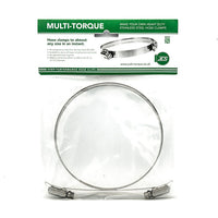 JCS | Multi-Torque DIY Schneckenantrieb Schlauchschelle | 16 mm perforiertes Band | W4 | Geeignet für die Befestigung von Schildern und große Durchmesser