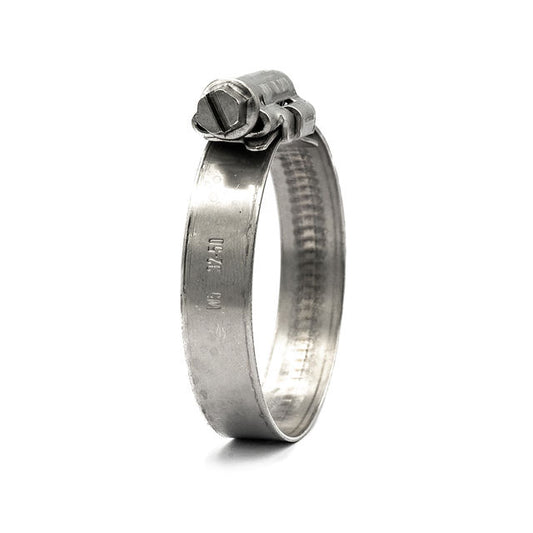 Mikalor | ASFA-S Worm Drive Hose Clamps | 12mm Embossed Band Width | W5 316SS Marine Grade 16.0mm - 27.0mm (0.63-1.06in) - HCL Fasteners EU - Image 1