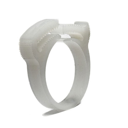 HCL | Herbie Clip Snap Fit Hose Clamp | Natural Colour | PA66 Nylon Band | Double Row Of Teeth 5.4mm - 6.3mm (0.21-0.25in) - HCL Fasteners EU - Image 1