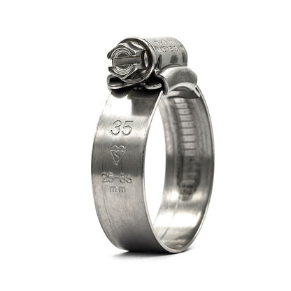 JCS| Hi-Grip Worm Drive Hose Clip | BSi Standard | Kite Marked | W5 316 Stainless Steel 9.5mm - 12.0mm (0.37-0.47in) - HCL Fasteners EU - Image 1