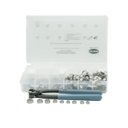 Oetiker | Stepless Ear Hose Clamp Assortment Kit | W4 304 Stainless Steel | 301 pcs 18500075 - HCL Fasteners EU - Image 1