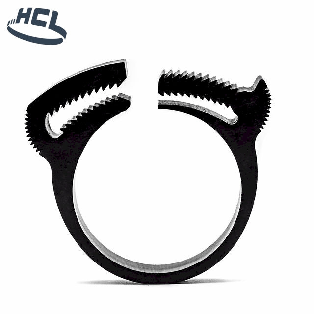 HCL | Collier de serrage à clipser Herbie | Noir | Bande en nylon PA66 | Double rangée de dents 5,4 mm - 6,3 mm (0,21-0,25 pouce) - HCL Fasteners EU - Image 2