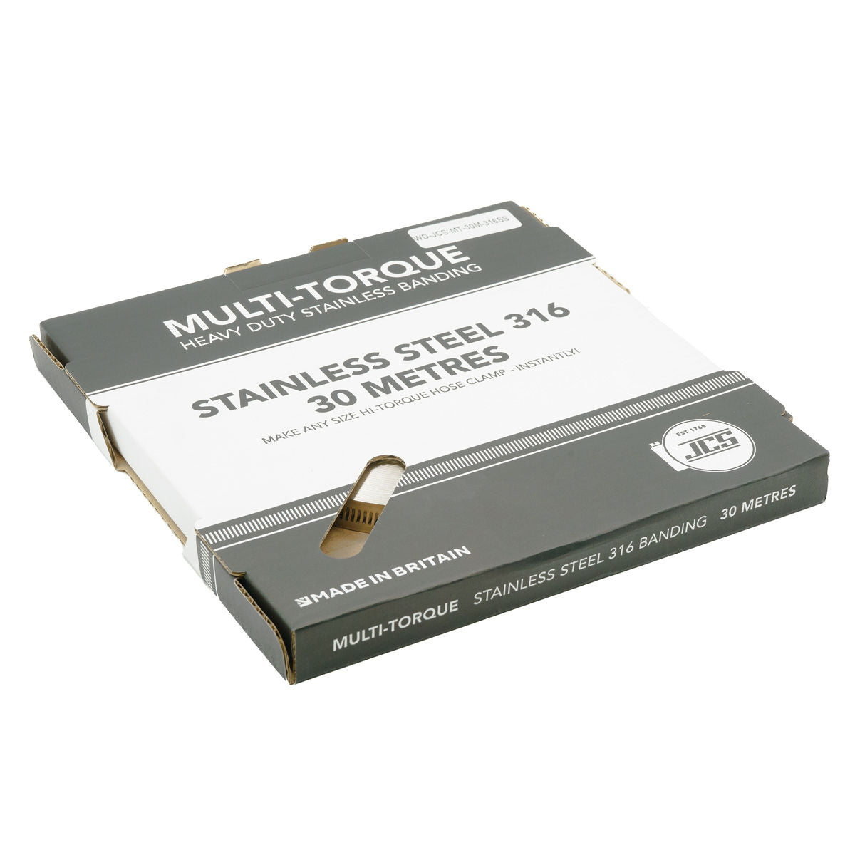 JCS | Kit de colliers de serrage à vis sans fin multi-couples pour bricolage | Largeur de bande 16 mm | W5 | Convient aux applications marines Bobine de 30 m - 100 ft - HCL Fasteners EU - Image 3