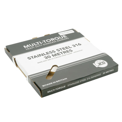 JCS | Kit de colliers de serrage à vis sans fin multi-couples pour bricolage | Largeur de bande 16 mm | W5 | Convient aux applications marines Bobine de 30 m - 100 ft - HCL Fasteners EU - Image 3