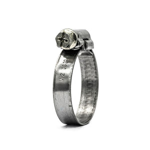 Mikalor | Collier de serrage à vis sans fin ASFA-L | Bande embossée de 9 mm | W2 | Bande en acier inoxydable 430SS