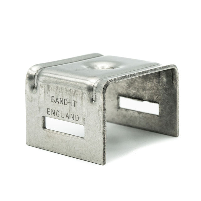Band-It | Sign Fixing Bracket | 1 Bolt Straight Leg | 201 Stainless Steel - HCL Fasteners EU - Image 1