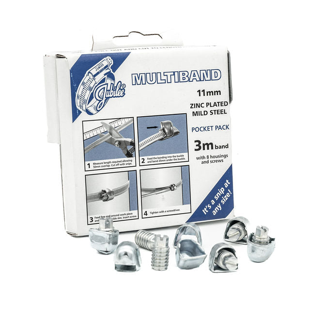 Jubilee | Multiband Worm Drive Hose Clamp DIY Kit | 11mm Wide | W4 304SS | Choice of Screws 10m - 30 ft Reel - HCL Fasteners EU - Image 10