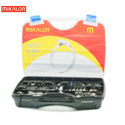 Mikalor | ASFA-S Worm Drive Hose Clamp Workshop Kit | 12mm Band Width | W2 430SS Band | 73 pcs 3503241 - HCL Fasteners EU - Image 2