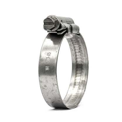 Mikalor | ASFA-S Worm Drive Hose Clamps | 12mm Embossed Band Width | W4 304 Stainless Steel 16.0mm - 27.0mm (0.63-1.06in) - HCL Fasteners EU - Image 1