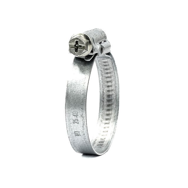 Mikalor | Fascetta stringitubo ASFA-L con vite senza fine | Fascia goffrata da 9 mm | Acciaio W1 8,0 mm - 16,0 mm (0,31-0,63 pollici) - Elementi di fissaggio HCL UE - Immagine 1