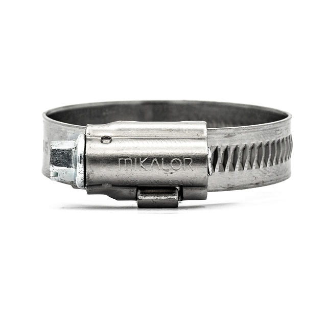 Mikalor | ASFA-S Worm Drive Hose Clamp | 12mm Embossed Band | W2 | 430 Stainless Steel Band 16.0mm - 27.0mm (0.63-1.06in) - HCL Fasteners EU - Image 4