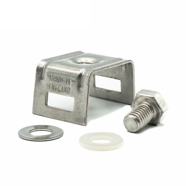 Band-It | Bevestigingsbeugel voor borden | Mini rechte poot | 201 roestvrij staal - HCL Fasteners EU - Afbeelding 1