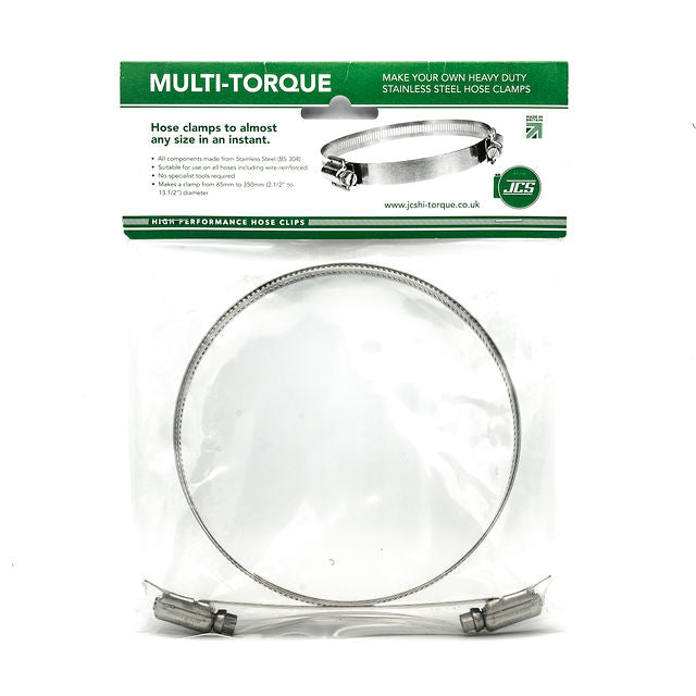 JCS | Multi-Torque DIY Worm Drive Hose Clamp Kit | 16mm Perforated Band | W4 304SS | Suitable for Sign Fixing and Large Diameters Kit (1m Band & Connector) - HCL Fasteners EU - Image 6