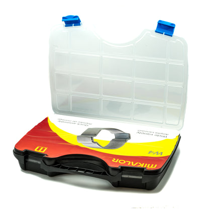 Mikalor assortimentsdoos met twee oorclips W4 staal AISI 304 | 375 stuks - HCL Clamping UK/Europa