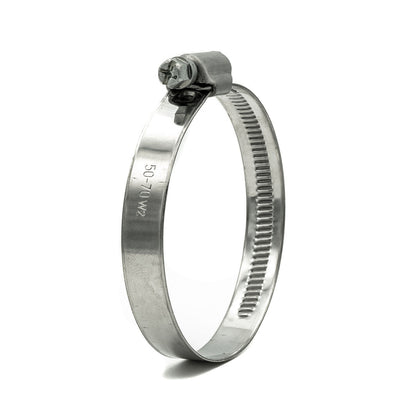 HCL | Din Style Worm Drive Hose Clamp | 12mm Wide | W2 Material | 430SS Band 12.0mm - 20.0mm (0.47-0.79in) - HCL Fasteners EU - Image 1