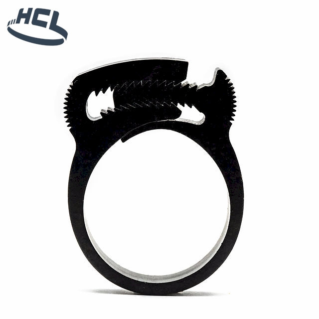 HCL | Zacisk do węża Herbie Clip Snap Fit | Czarny | Opaska nylonowa PA66 | Podwójny rząd zębów 5,4 mm – 6,3 mm (0,21–0,25 cala) – HCL Fasteners EU – Zdjęcie 3