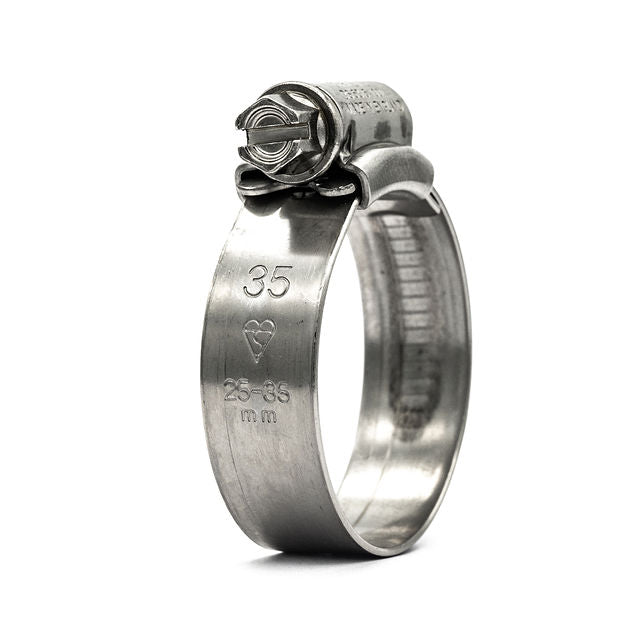 JCS| Hi-Grip Worm Drive Hose Clip | BSi Standard | Kite Marked | W5 316 Stainless Steel 9.5mm - 12.0mm (0.37-0.47in) - HCL Fasteners EU - Image 1