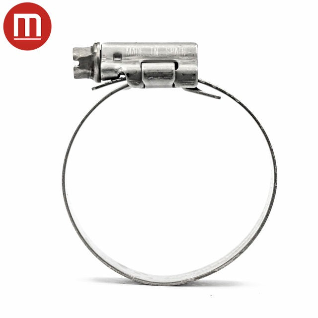 Mikalor | ASFA-S Worm Drive Hose Clamps | 12mm Embossed Band Width | W4 304 Stainless Steel 16.0mm - 27.0mm (0.63-1.06in) - HCL Fasteners EU - Image 2