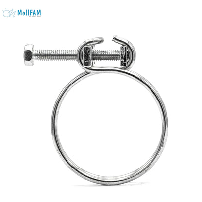 Mollfam | Double Wire Screw Hose Clamp | W1 Zinc Plated Steel | Suitable for Spiral Hose 9.5mm - 12.0mm (0.37-0.47in) - HCL Fasteners EU - Image 2