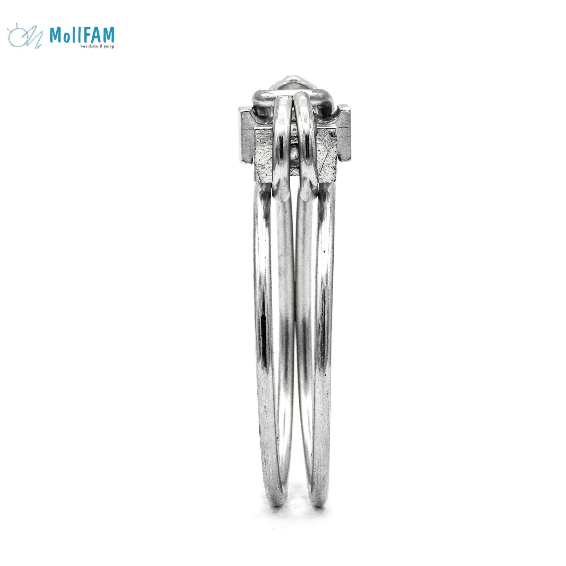 Mollfam | Double Wire Screw Hose Clamp | W1 Zinc Plated Steel | Suitable for Spiral Hose 9.5mm - 12.0mm (0.37-0.47in) - HCL Fasteners EU - Image 3