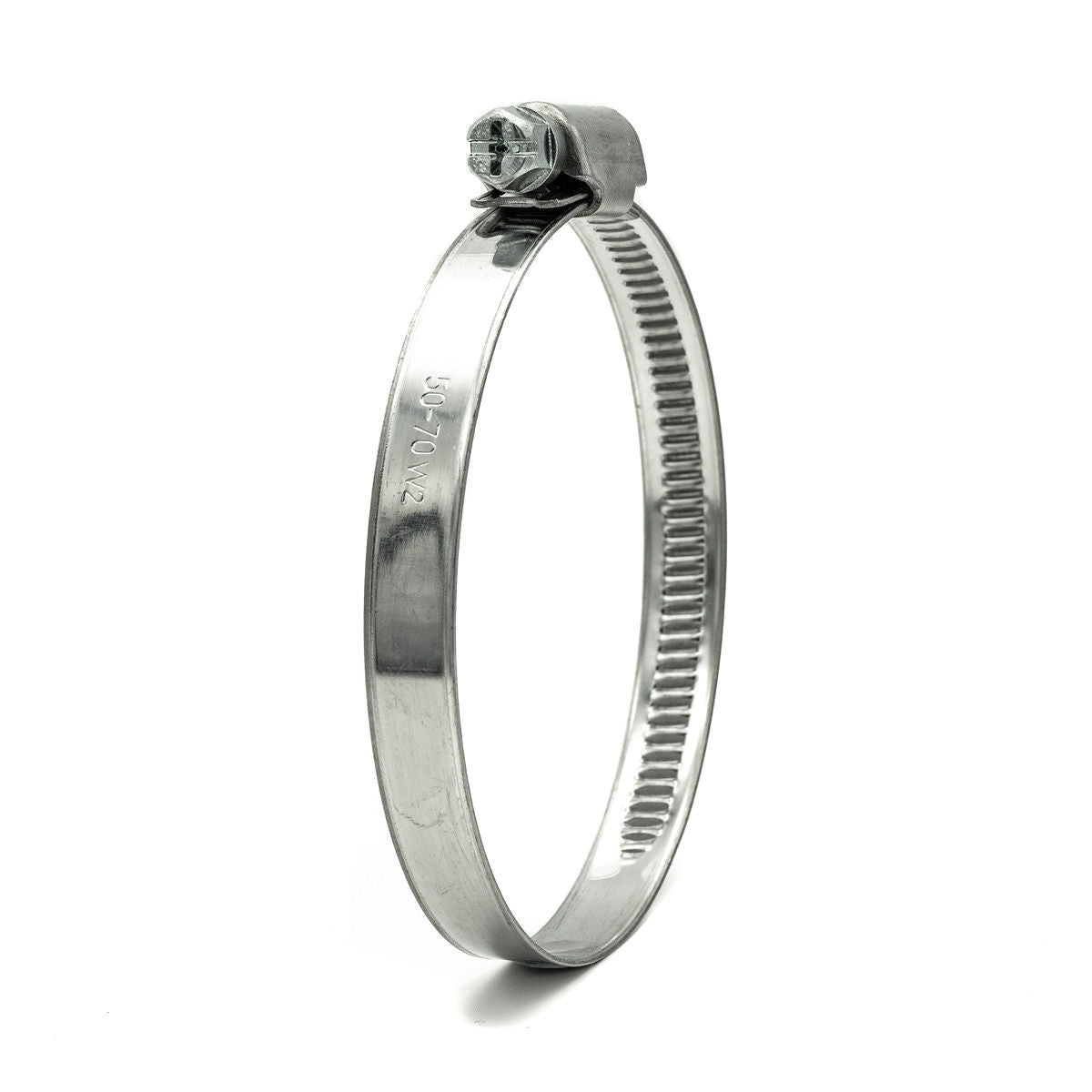 HCL | Din Style Worm Drive Hose Clamp | 9mm Embossed Band | W2 Material | 430SS Band 8.0mm - 12.0mm (0.31-0.47in) - HCL Fasteners EU - Image 1