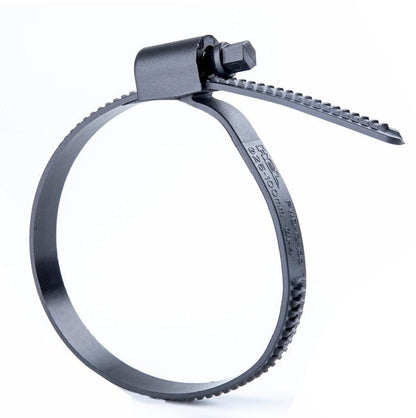 HCL Ezyclamp | Plastic Worm Drive Hose Clamp | Black | 12.7mm Band Width | PA66 Nylon | Wing or Hex Screw 25.0mm - 50.0mm (0.98-1.97in) - HCL Fasteners EU - Image 1