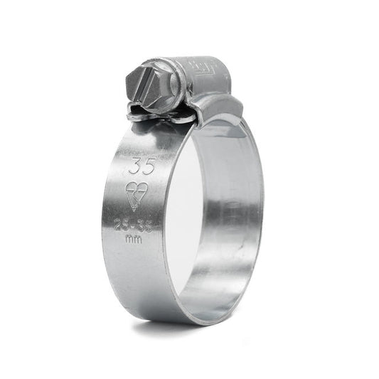 JCS| Hi-Grip Worm Drive Hose Clip | BSi Standard | Kite Marked | W1 Zinc Plated Steel 9.5mm - 12.0mm (0.37-0.47in) - HCL Fasteners EU - Image 1
