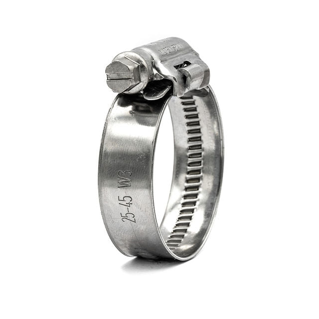 Mikalor | High Torque ASFA Worm Drive Hose Clamps | 16mm Wide | W3 | 430SS Band & 304SS Screw 25.0mm - 45.0mm (0.98-1.77in) - HCL Fasteners EU - Image 1